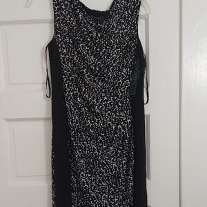 Ralph Lauren Blue Label Black and White Midi Dress